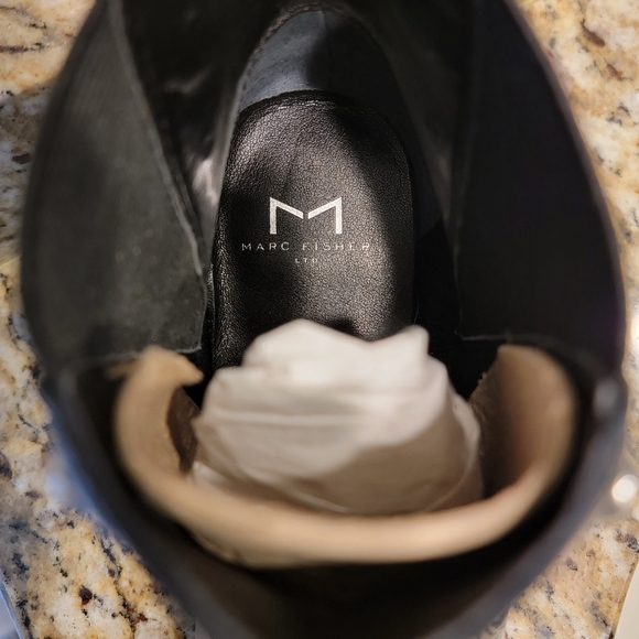 Marc Fisher Black Leather Ankle Booties with Studded Details Womens Size 8 NWOT - Picture 8 of 12